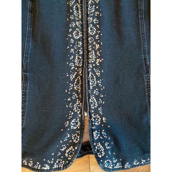 Quackery Factory Straight Leg Jeans Stretch Denim Blazer Rhinestone Bling 2X NWT - Picture 5 of 12